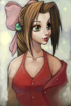 theslumdrunk:  Aerith Gainsborough by *Julia-Alison