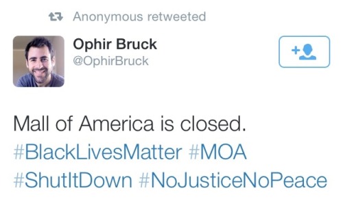 krxs10:  in case yall been sleeping here’s a reminder that we just shut down Mall Of America, the largest mall in the USA, to protest the wrongful deaths of young black men by police.  #blacklivesmatter 