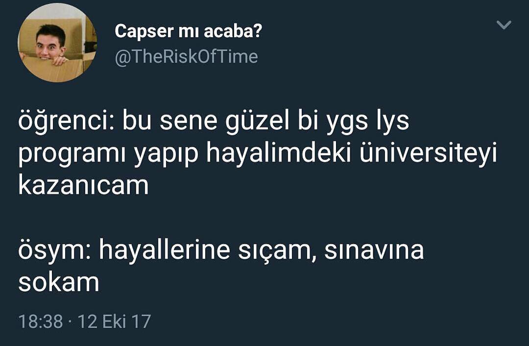 Öğrenci: Bu sene güzel bi ...