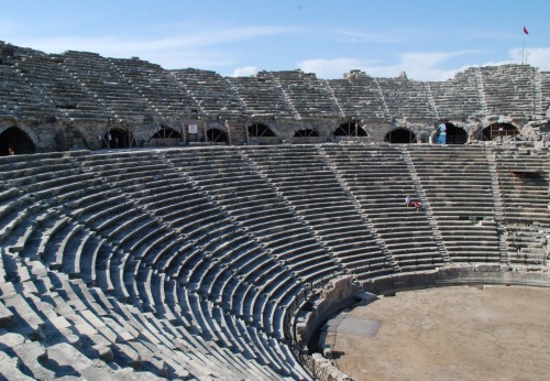 classicalmonuments:Theatre of SideSide, Asia minor (Turkey)2nd century CE15,000 spectatorsThe theatr