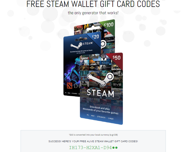 FREE STEAM GIFT CARD GEN ONLINE 2020 — Steam Wallet Hacker