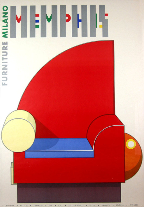 Memphis furniture poster, early 1980s.