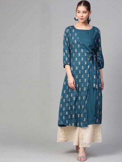 The angrakha salwar kameez is an Indian ethnic outfit that is extremely popular amongst women, both 