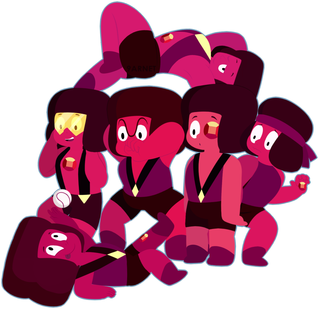 cool-cyclops:  our team will be the rubies! consistin of: ruby, ruby,  ruby,  ruby,