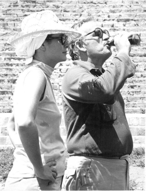 graceandfamily:Prince Rainier and Princess Grace at ruins in Mexico. 10.10.1968