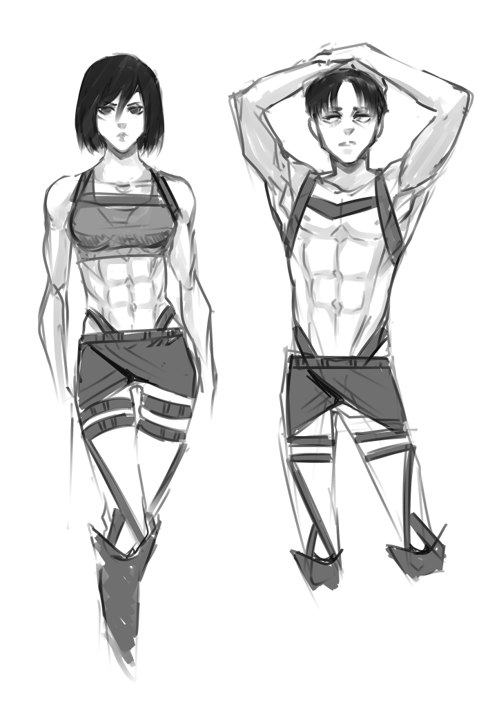 twistedoccultism: I`ve just been itching to draw the ackermans, they`re so powerful,