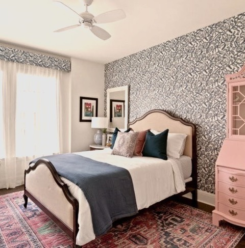 Master Bedroom In TampaInspiration For A Mid-sized Transitional Master Medium Tone Wood Floor Bedroom