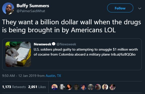 whyyoustabbedme:   The military actually moves an insane amount of coke.  