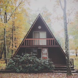 betomad:  cabin in the Poconos mountains.