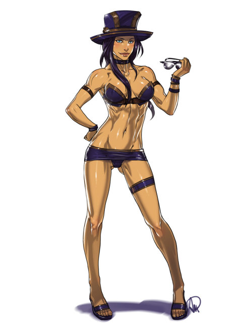 ganassaartwork:  LOL Swimsuit - Caitlyn reworked adult photos