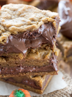 cake-stuff:   Pumpkin Nutella Cookie Bars