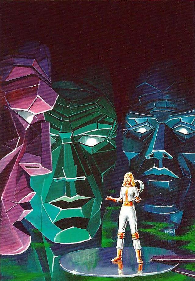 scarlettshazam:  Ed Emshwiller for Fantastic Story, 1953   Looks like a Sentinel