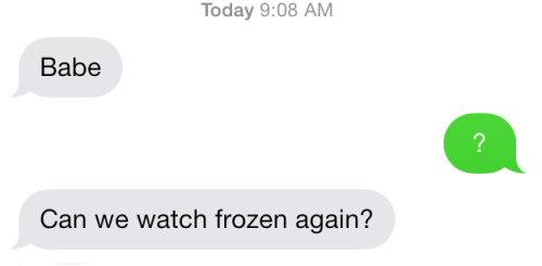 itsdoctorfuckinwho: muriellamercado: muriellamercado: i turned my boyfriend into a major frozen fan 