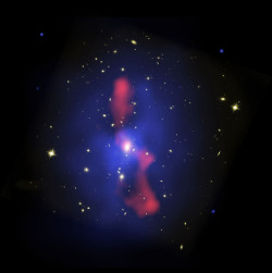 back-to-the-stars-again: Galaxy Cluster MS 0735.  Credit: NASA, ESA, CXC, STScI and B McNamara, NRAO and L Birzan &amp; team 