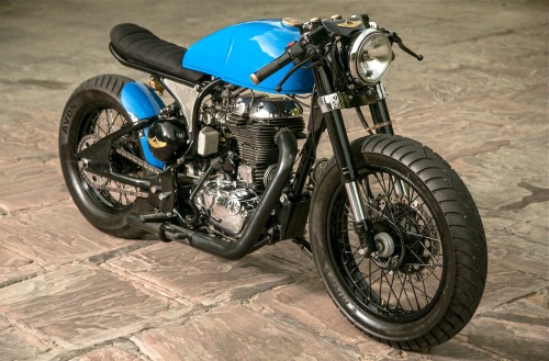 caferacerpasion:  Royal Enfield Cafe Racer built for â€œNumero Uno Jeanswearâ€ by Rajiputana Custom Motorcycles | www.caferacerpasion.com