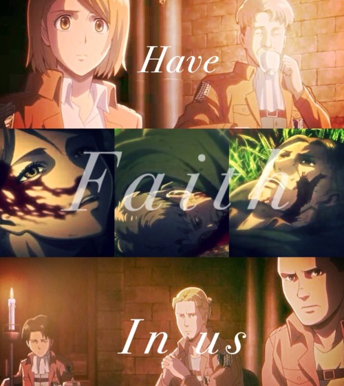 fighting-for-nihon:  Attack on Titan Episode.21 took away my beloved Recon Squad from me and Eren and Levi. And everyone in the SNK fandom. May they all rest in peace   (Credit for art pieces 1,2,4,5,6 in the above post go to who ever made them. I only