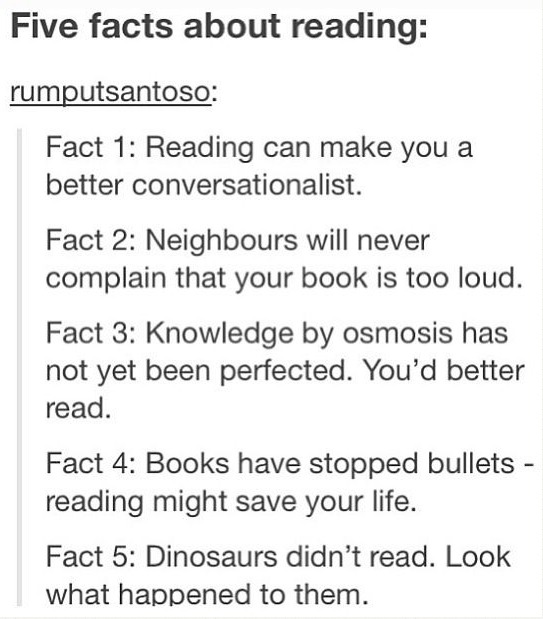 booklikes:  Spotted! 5 facts about reading. All true. 
