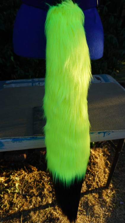 Long Fox Tails Fluorescent yellow is back in stock! We actually only have long tails left and then w