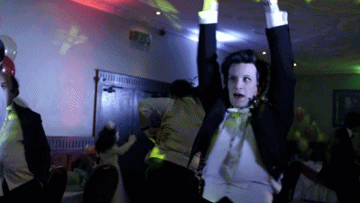 Imagine: Starlord and The Doctor having a dance off.