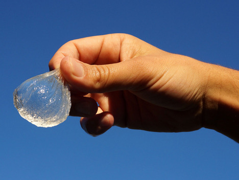 The Ooho, created by Rodrigo Garcia Gonzalez, Pierre Paslier and Guillaume Couche holds water inside a transparent membrane that can be made in a variety of different sizes. The edible balloon is made using a technique called spherification, a method...