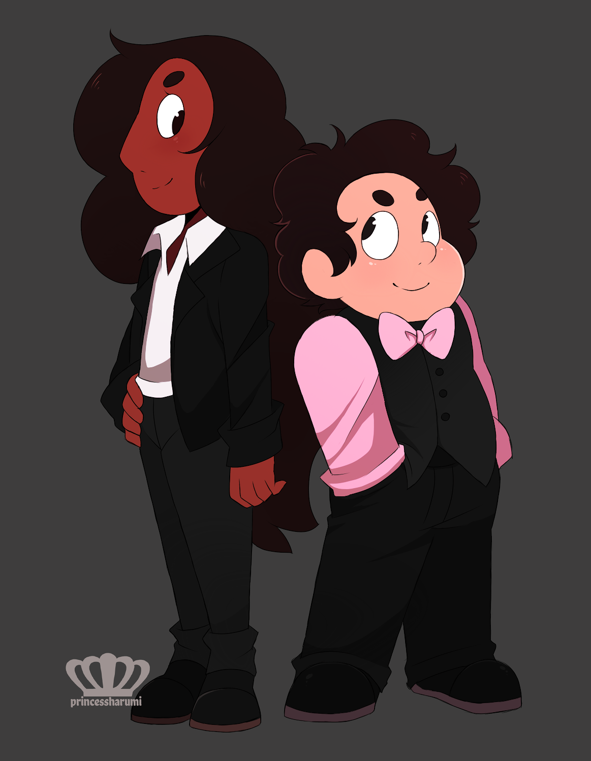 princessharumi:  Gems in suits !! I’ve been working on this photoset on and off
