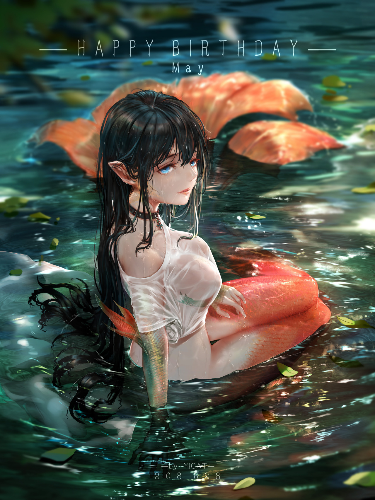 Anime Mermaid with Chili Style and Round Features · Creative Fabrica-demhanvico.com.vn
