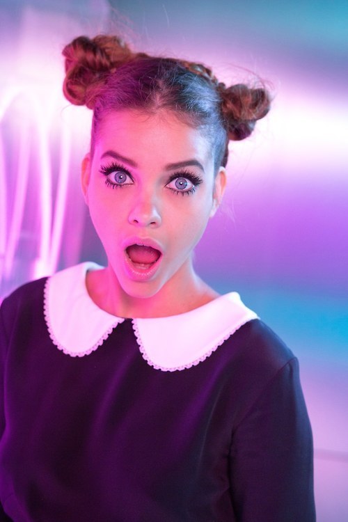 Barbara Palvin. ♥  Ha best shocked face ever! Her eyes are so pretty. ♥  I think