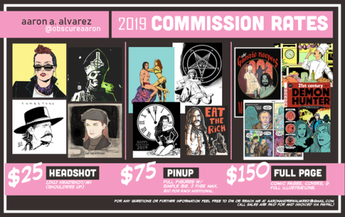 - 2019 COMMISSION RATES - DM for MORE info.