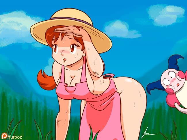 grimphantom2:  ninsegado91:  richardblackfox:  Delia Ketchum doing some gardening