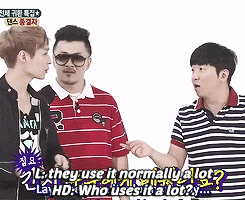 deerxings:  (63/∞) Yixing gifs: When Sehun teaches innoncent Yixing to say ‘kanji’ (an informal and not very polite slang word teenagers use: x)  