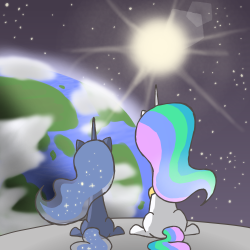 ask-celestia-stuff:  on the moon - Ask-Celestia-Stuff  =3