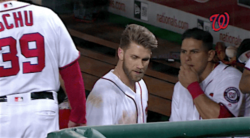 gfbaseball:  Bryce Harper gets ejected, then tells the umpire what he thinks after the walk-off - May 9, 2016 