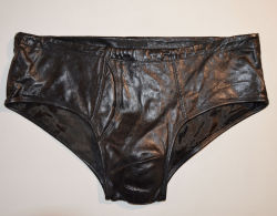 clothjects:  helmut lang spring 2001 leather briefs  