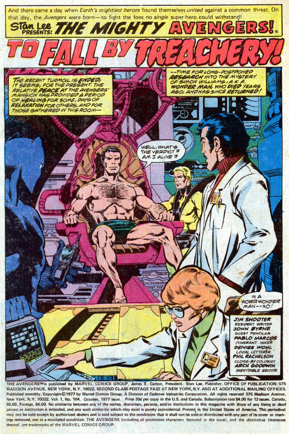 johnbyrnedraws:  Avengers #164, page 1 by John Byrne &amp; Pablo Marcos &amp;