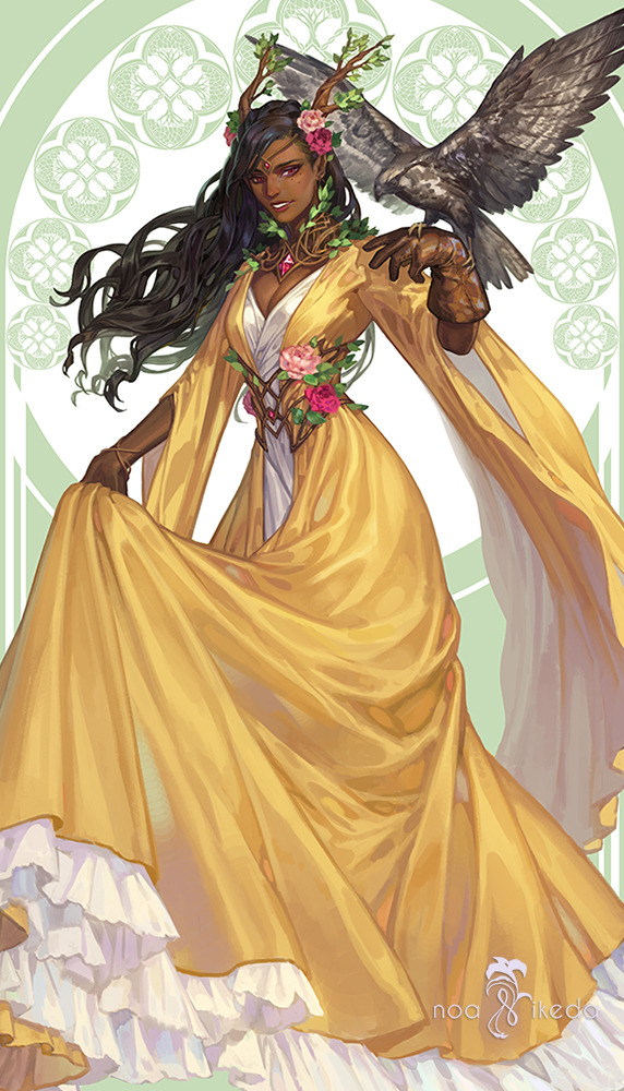 noa89: 9 of Pentacles Featuring my lovely girl Paft!This image will be available