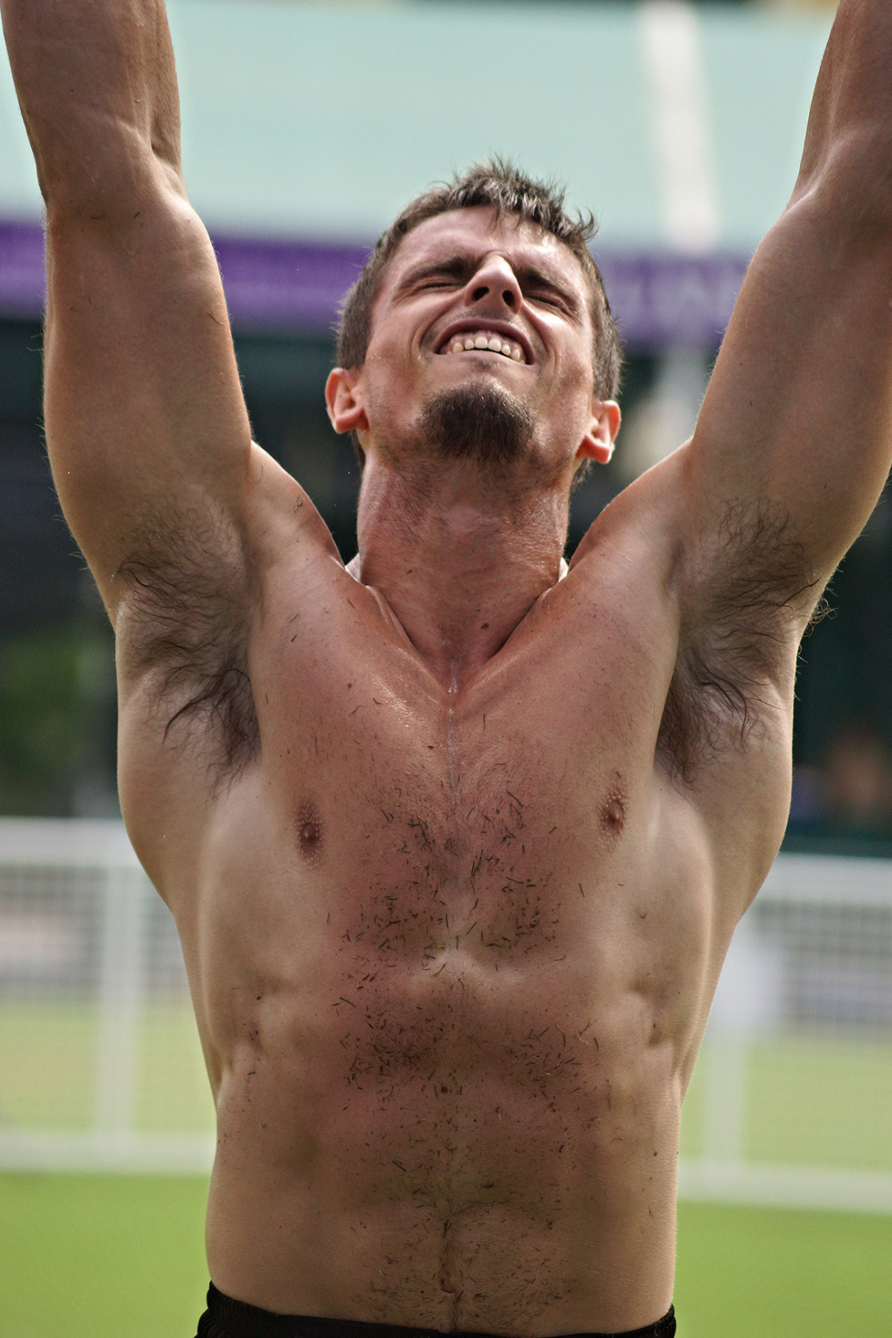 hairypitparadise:  DAMN!!!!!!  Look how long his pit hair is!!!!!  Fuck!!!!!! 