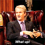 chuckspinkshoes:  himym meme: ↳ Running Gags (2/8) Barney’s ‘What up’ 