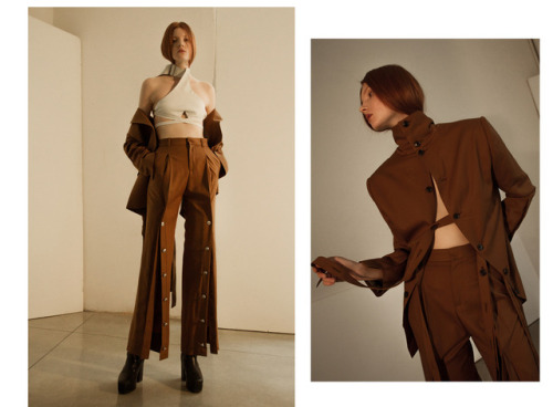 Y/PROJECT full look featured in Nasty Magazine Shot by Marco GiulianoStyled by Anca Macavei