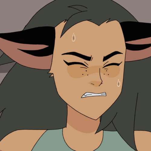 catra. with. her. hair. down.