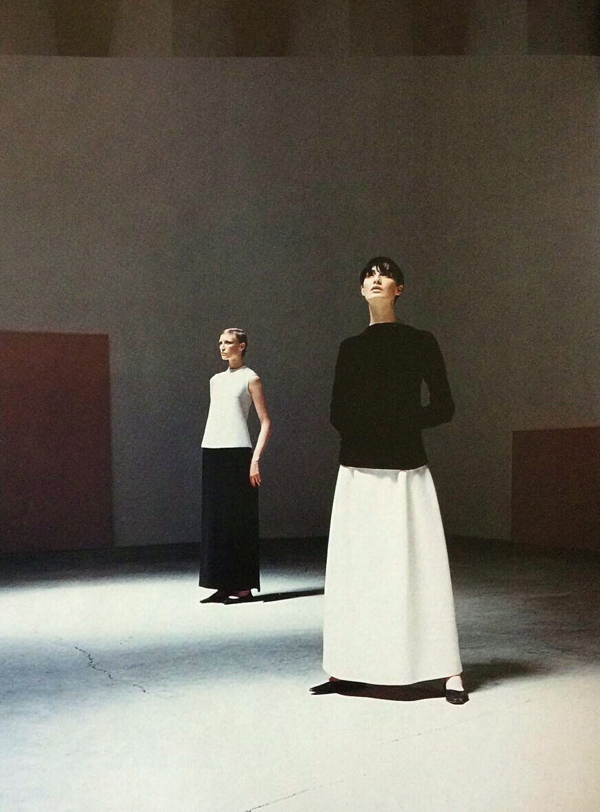 jinxproof:Jade Parfit &amp; Erin O'ConnorHarper’s Bazaar US (August 1998)ph.
