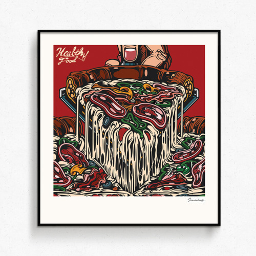 rudcef:  PRINT : Healthyfood  Size : 13.4X13.4(inch) / 340×340(mm) Paper : TINTORETTO (Made in Italy) 250g Method : ROLAND VersaUV LEC-330 Edit of 100 (Numbered with signature)  Via RCF