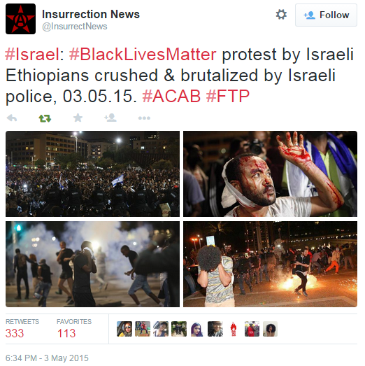 Police violence continues in Tel Aviv against Ethiopian Israelis