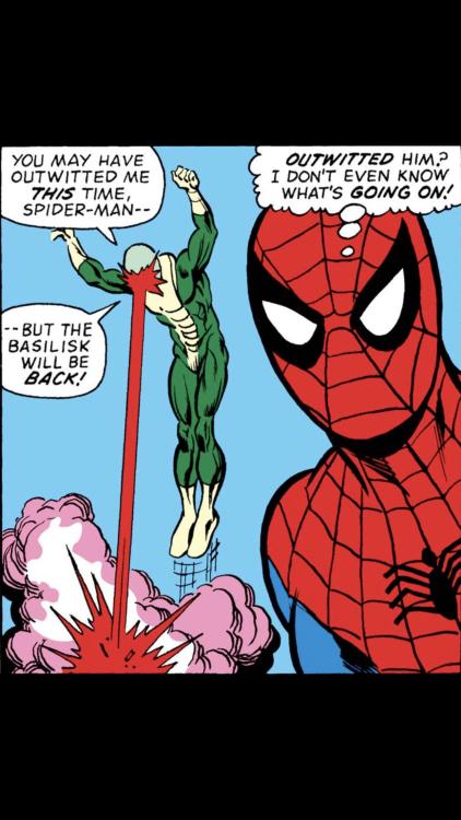 wordsofdiana: outofcontext-comics: Even spiderman is confused here That’s it. That’s the character.