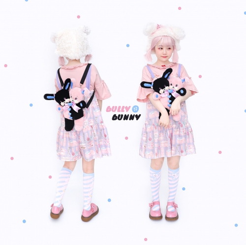 Double heads bunny plush bag by Bully Bunny