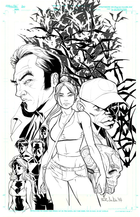 Cover inks by Fernando Granea for “Black Mass Pizza”