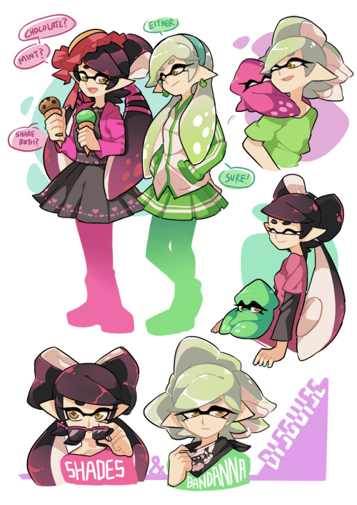 gomigomipomi:  Just relaxing on their day off.   these cuties <3