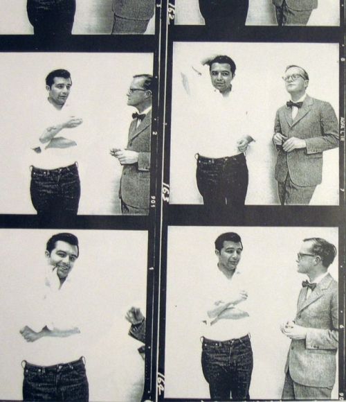 Clifton Collins Jr., left, and Philip Seymour Hoffman recreate Richard Avedon’s famous photogr