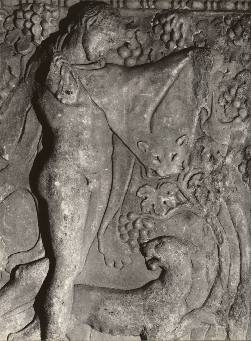 lonelyspelltoconjureyou: Marble relief of Dionysos accompanied by a panther 2nd Century A.D. Photogr