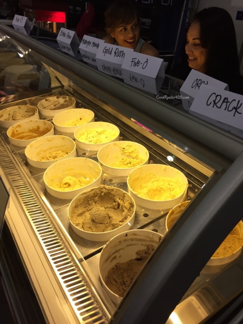 coralreefer420:  Medicated ice cream - Ambrosia Creamery. I tried (and loved) the “gold rush” and “crack” flavors. That’s right, I tried “crack” and it was a damn tasty flavor of cannabis ice cream. 