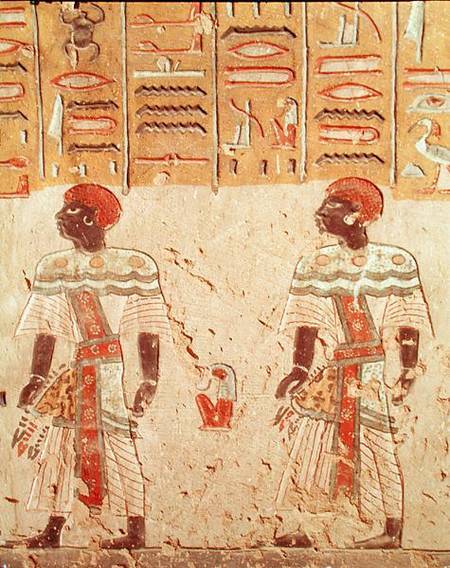 Nubian gods from the tomb of 20th dynasty Pharaoh Ramesses III (c.1184-1153 B.C.)